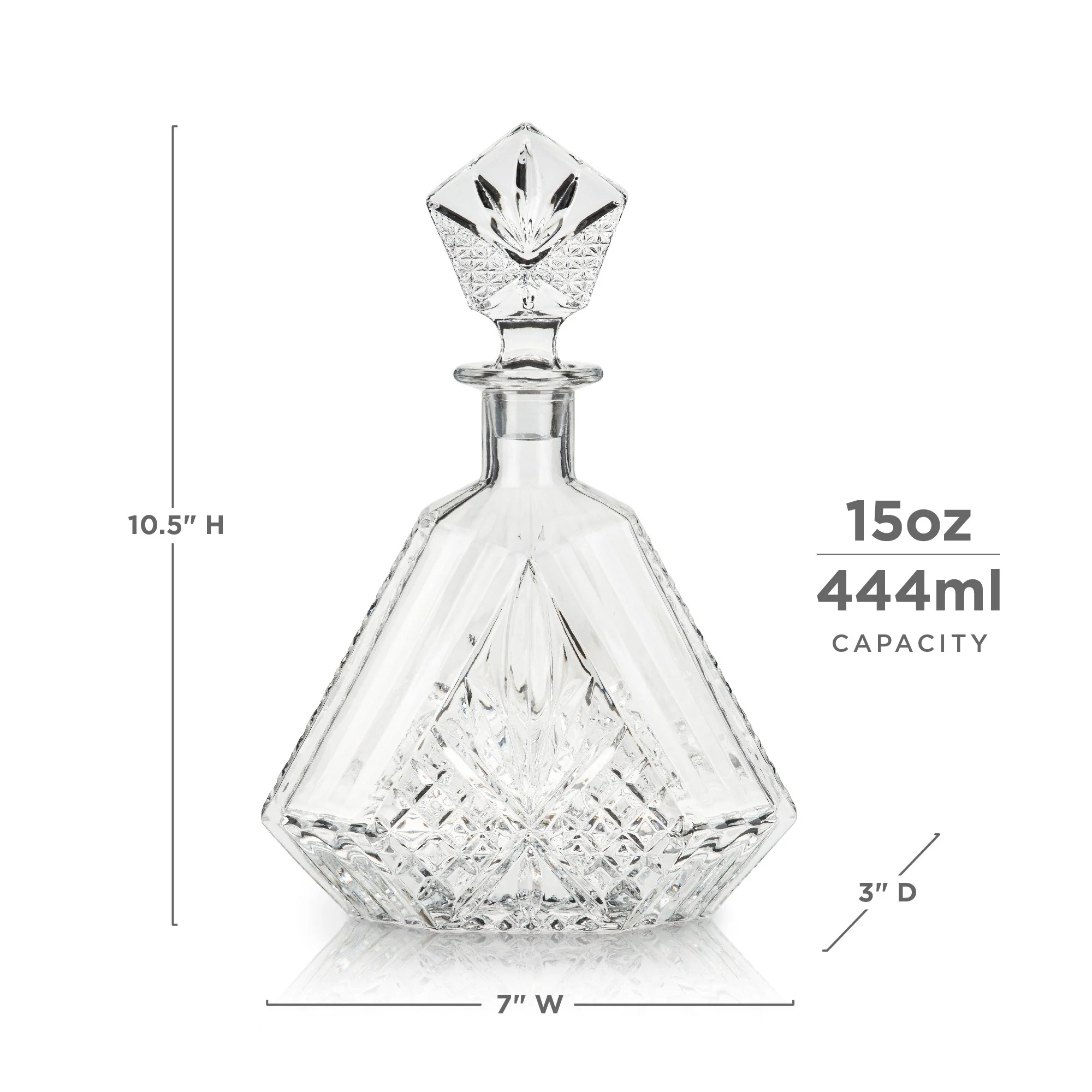 Admiral Crystal Irish Cut Whiskey Decanter - Image 6