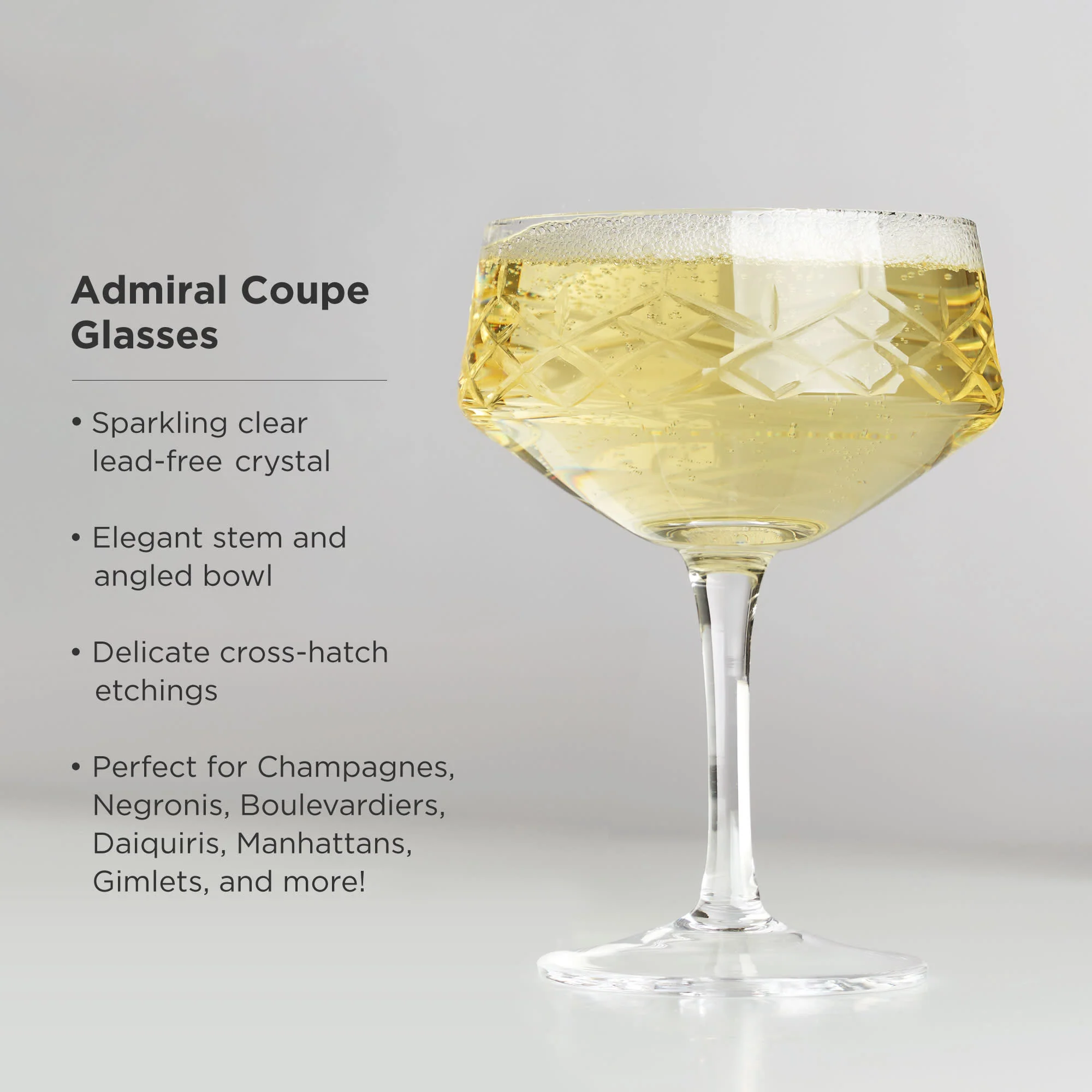 Admiral Crystal Coupe Glasses - Image 5