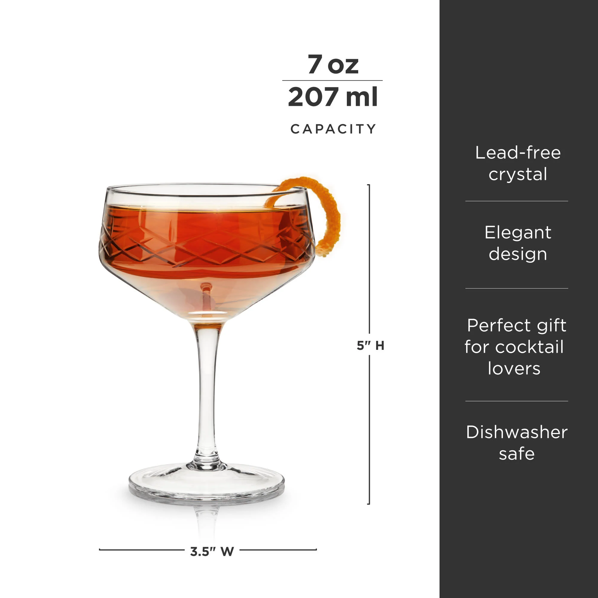 Admiral Crystal Coupe Glasses - Image 6