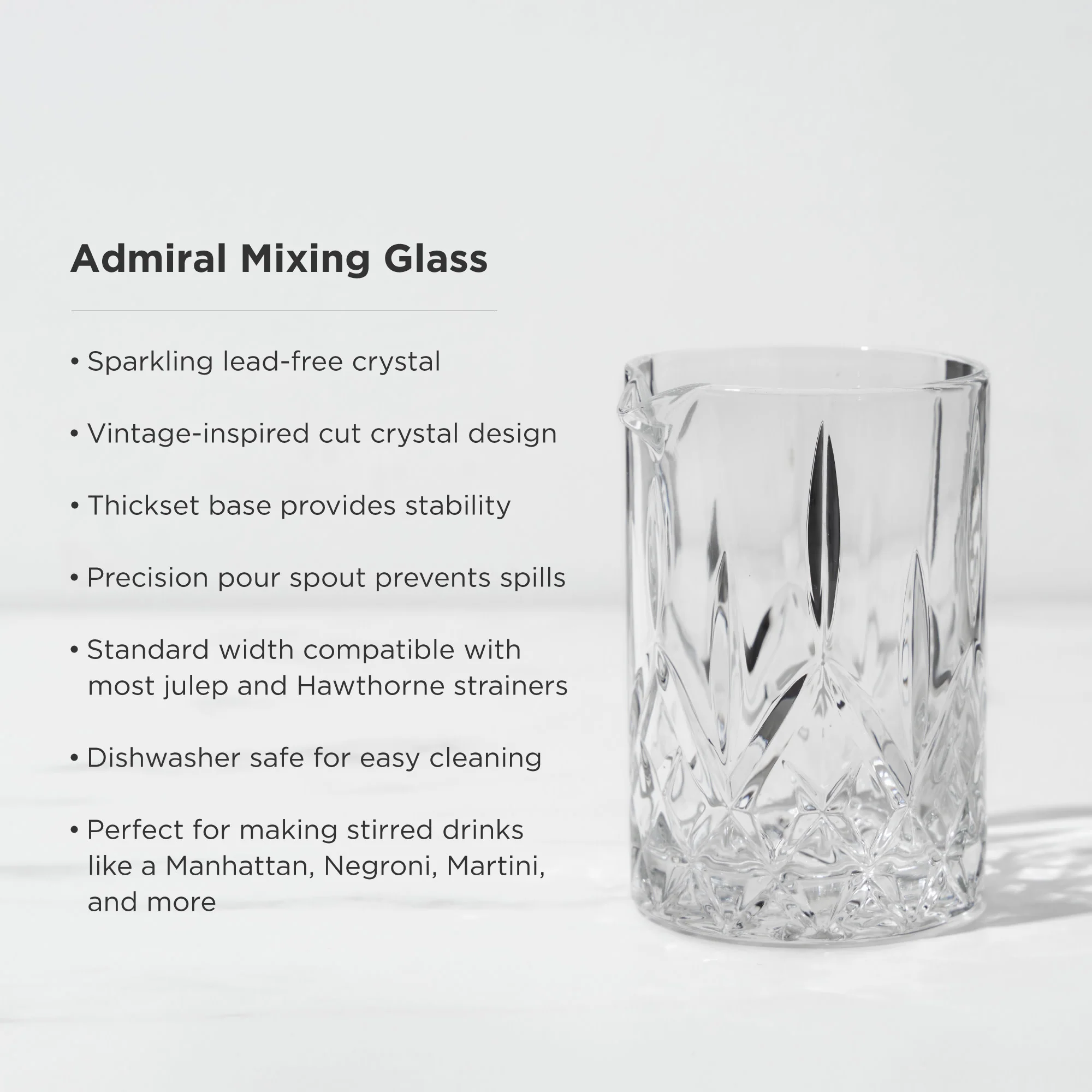 Admiral Crystal Mixing Glass - Image 5