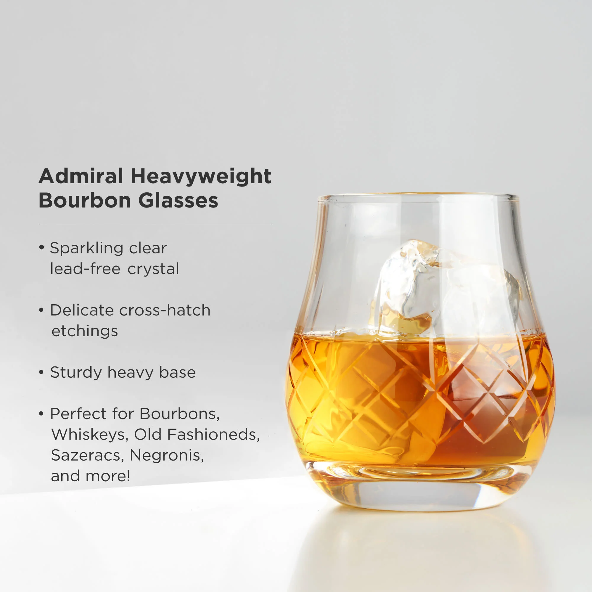 Admiral Crystal Whiskey Heavyweight Glasses - Image 5