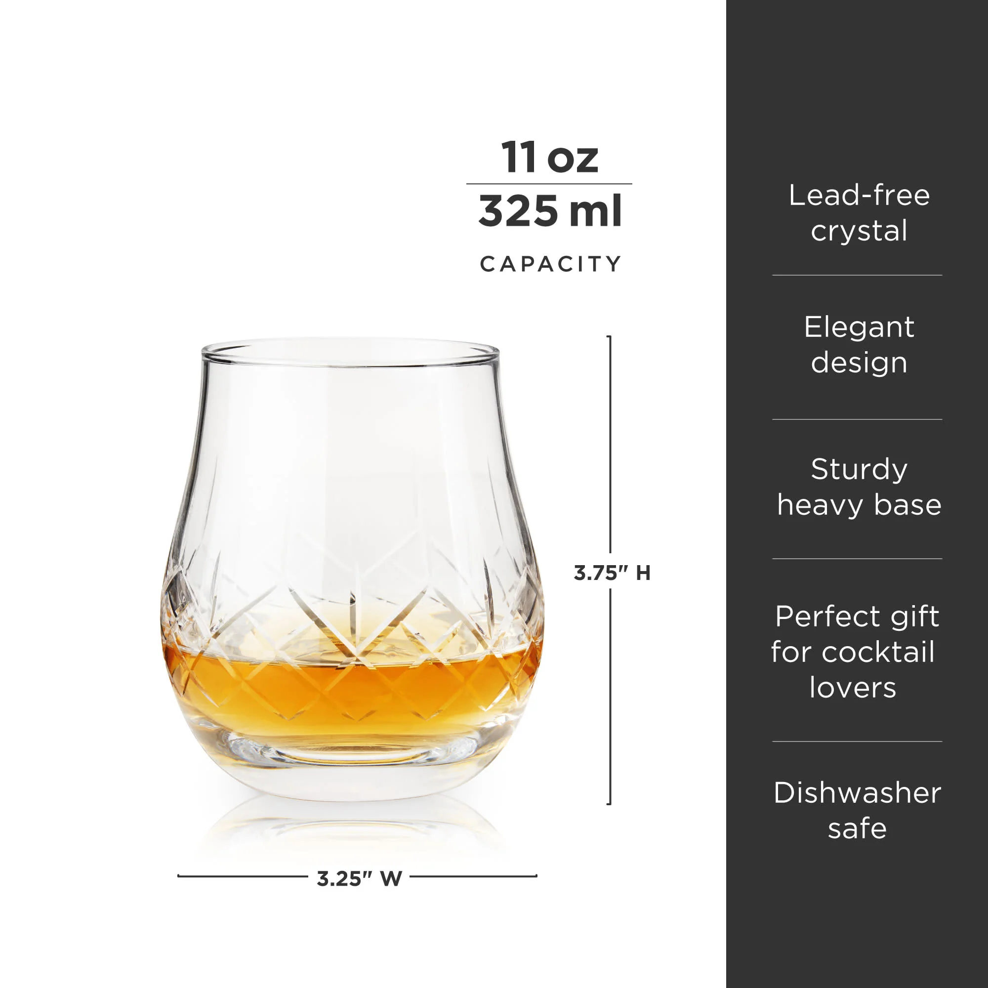 Admiral Crystal Whiskey Heavyweight Glasses - Image 6