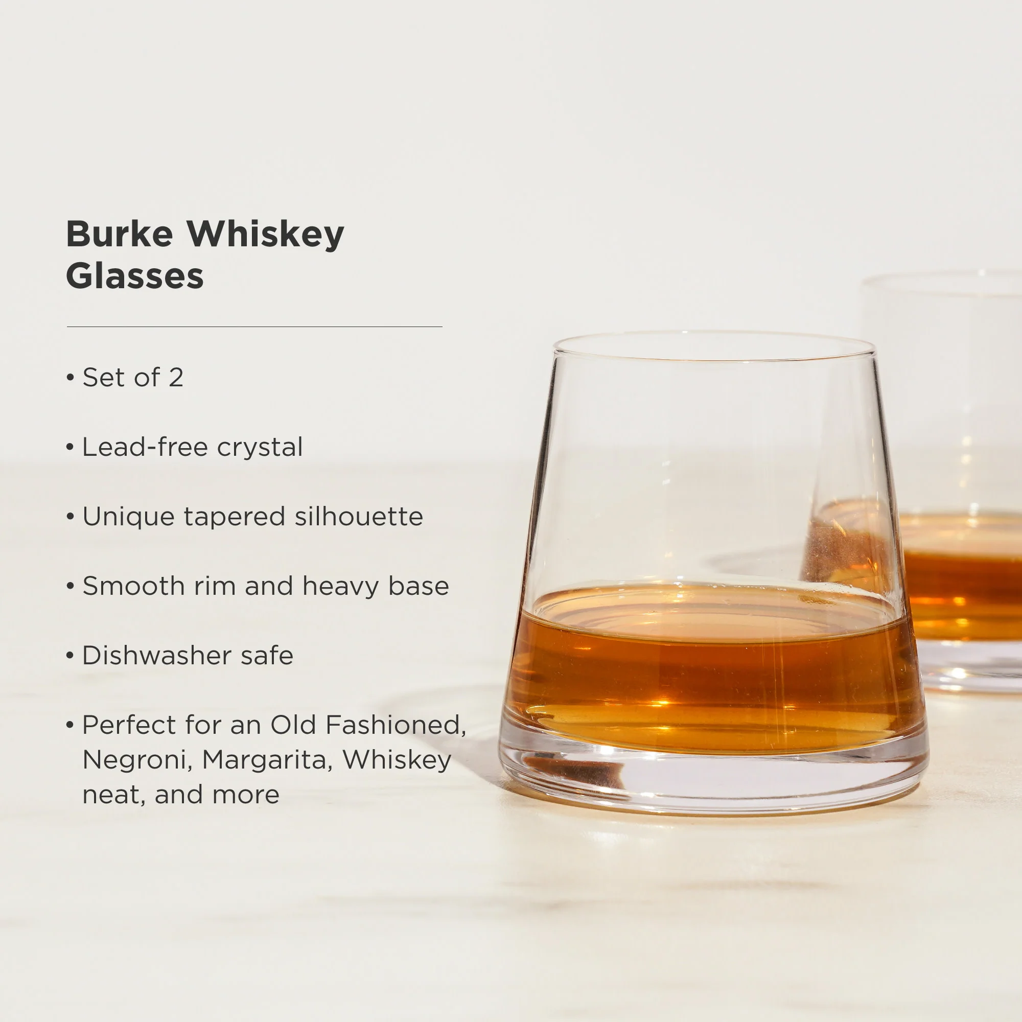 Burke Crystal Whiskey Glasses Set of 2 - Image 5