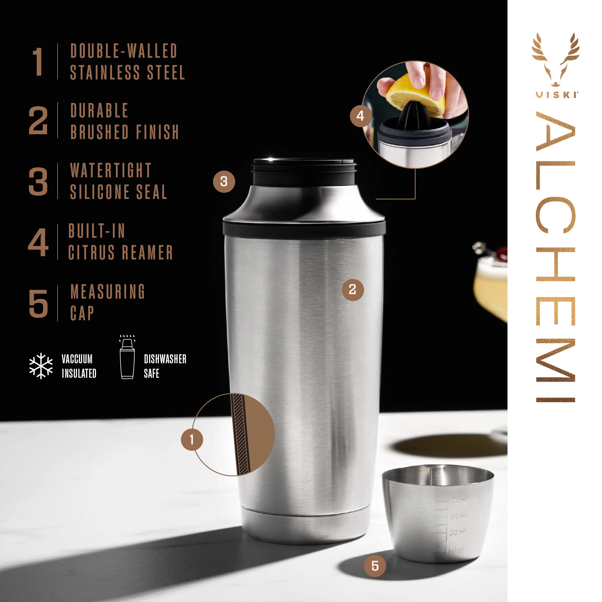 Alchemi Vacuum Insulated Cocktail Shaker - Image 5