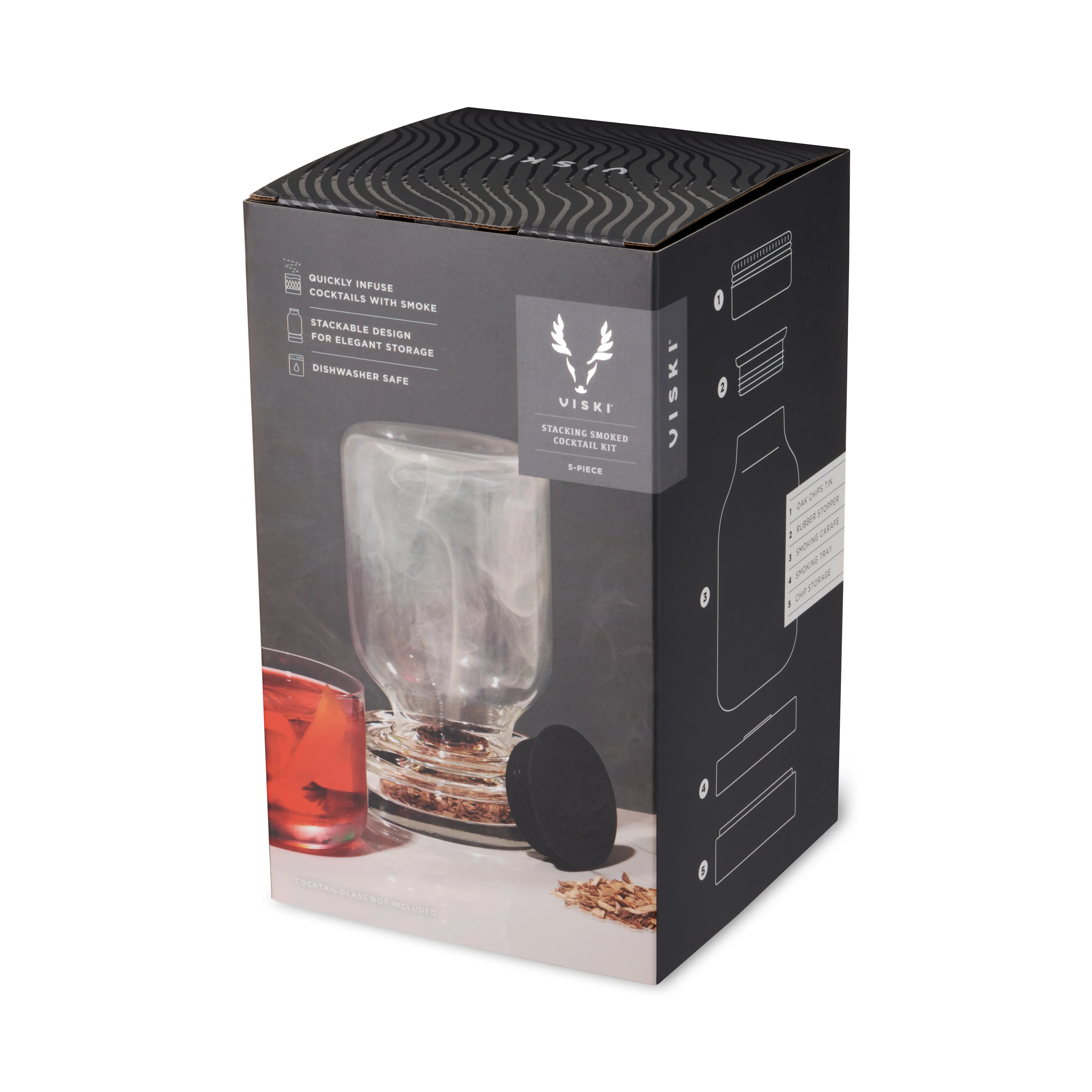 5 Piece Stacking Smoked Cocktail Kit - Image 8