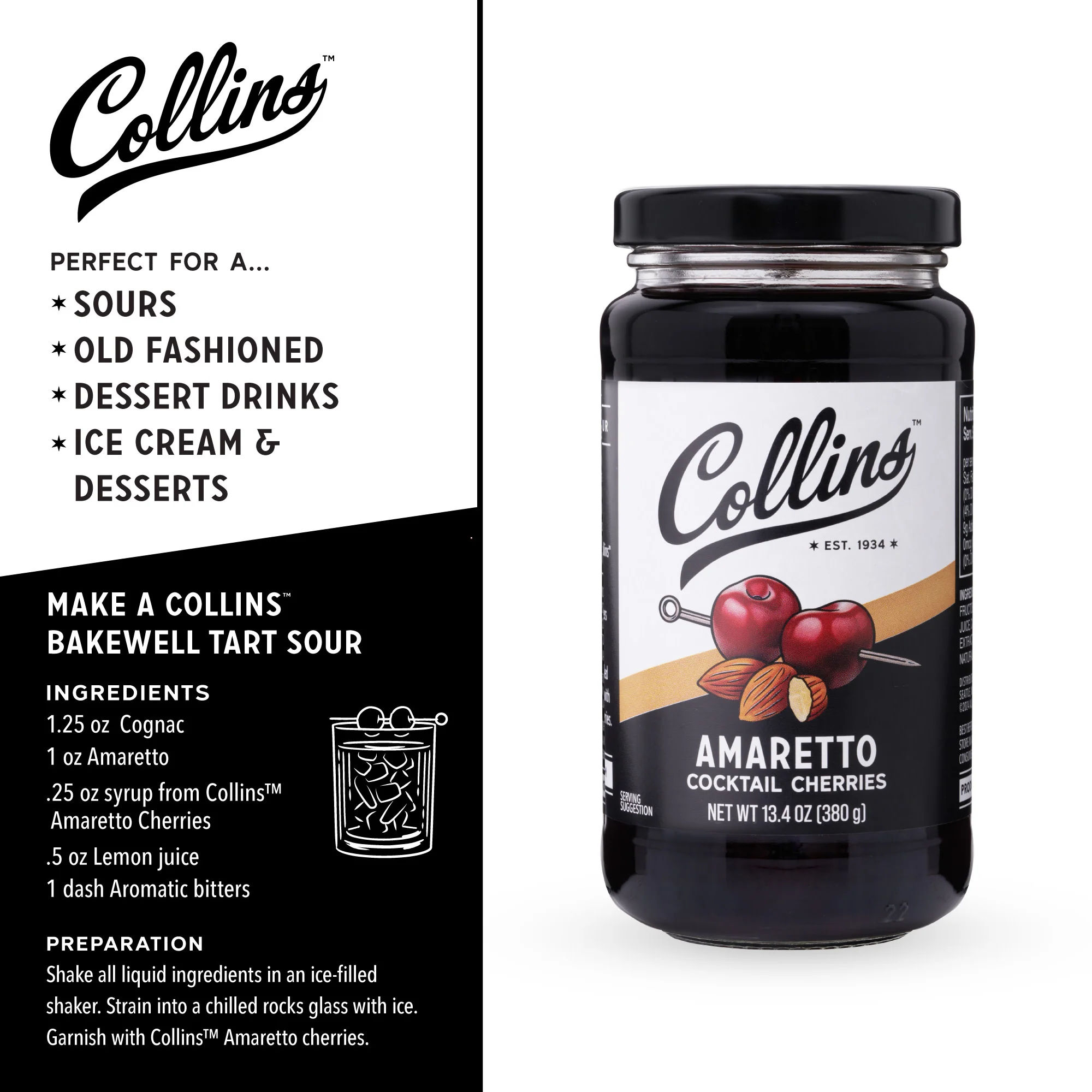 Stemless Amaretto Cherries, 13.4 oz - Image 4