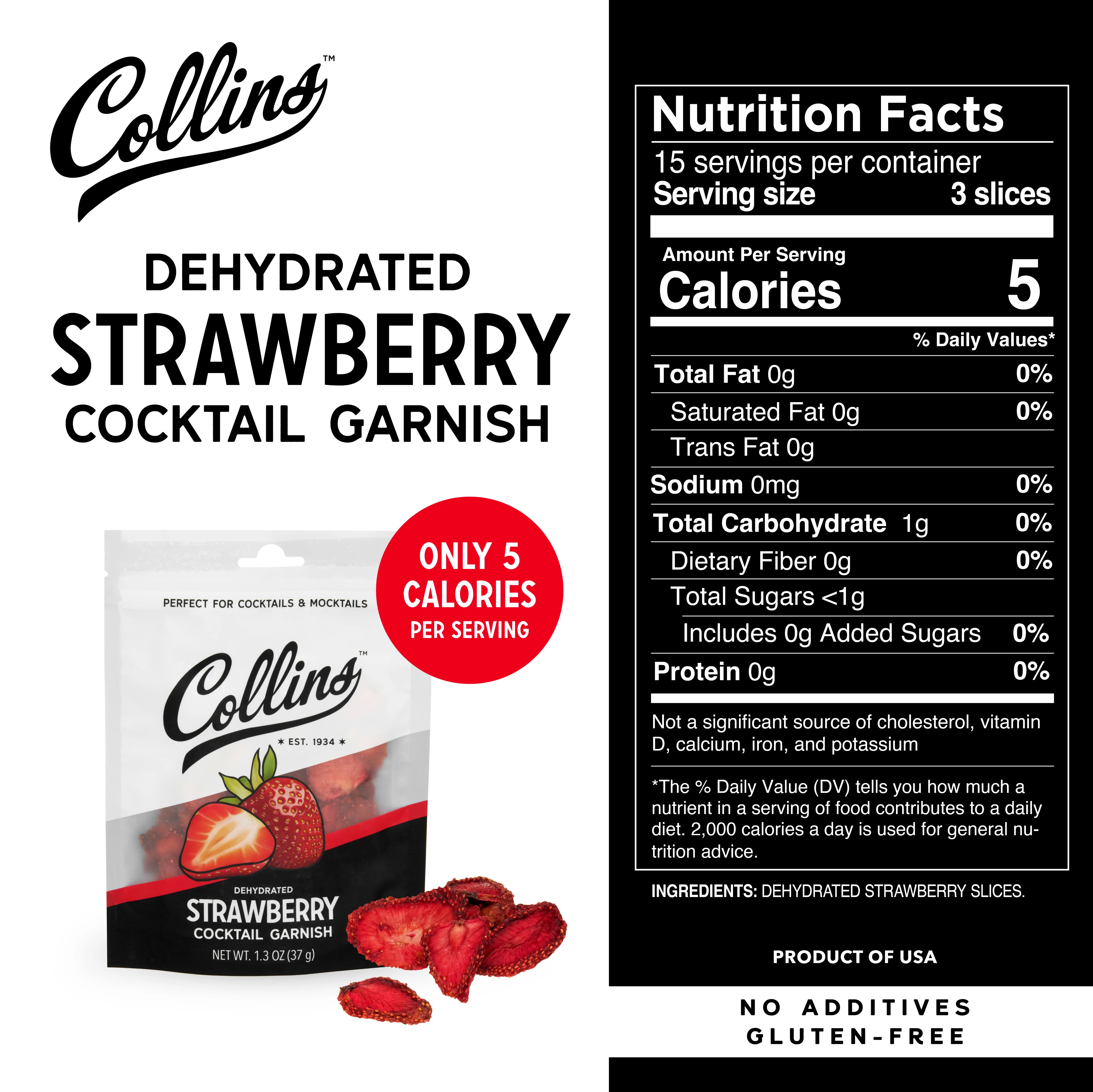 Dehydrated Strawberry Cocktail Garnish, 1.3 oz - Image 5