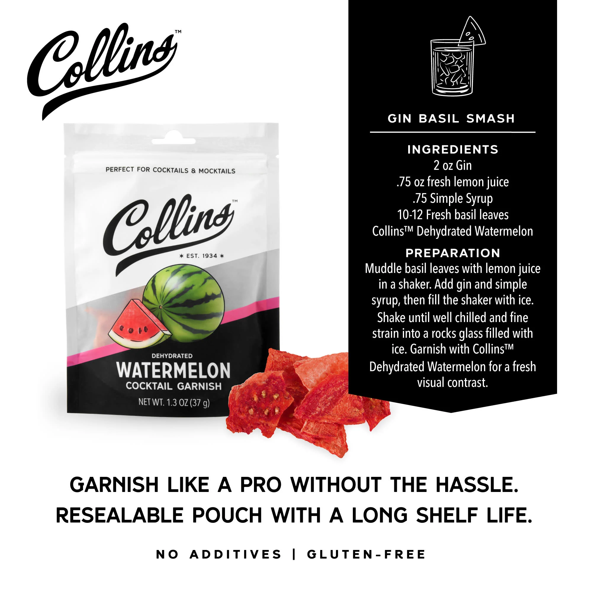Dehydrated Watermelon Cocktail Garnish, 1.3 oz - Image 4