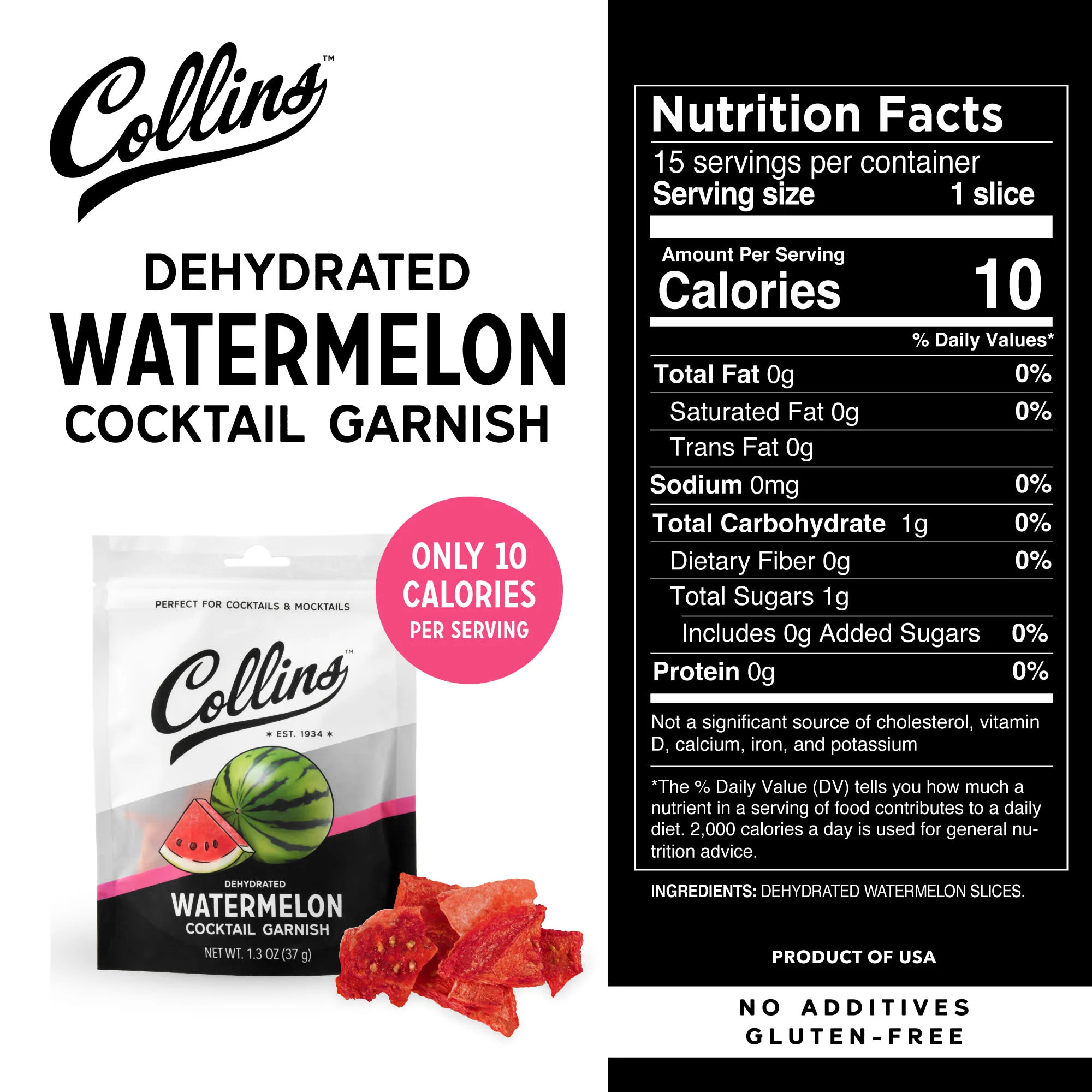 Dehydrated Watermelon Cocktail Garnish, 1.3 oz - Image 5