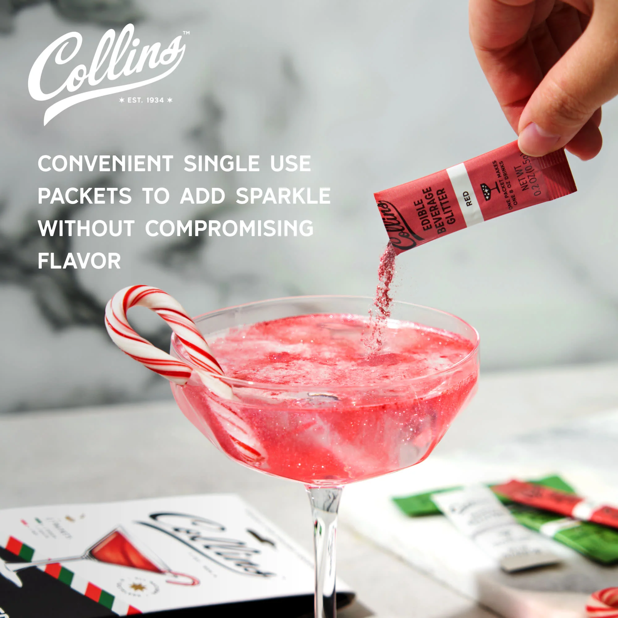 Cocktail Edible Glitter in Holiday Variety, 0.2 oz - Image 4