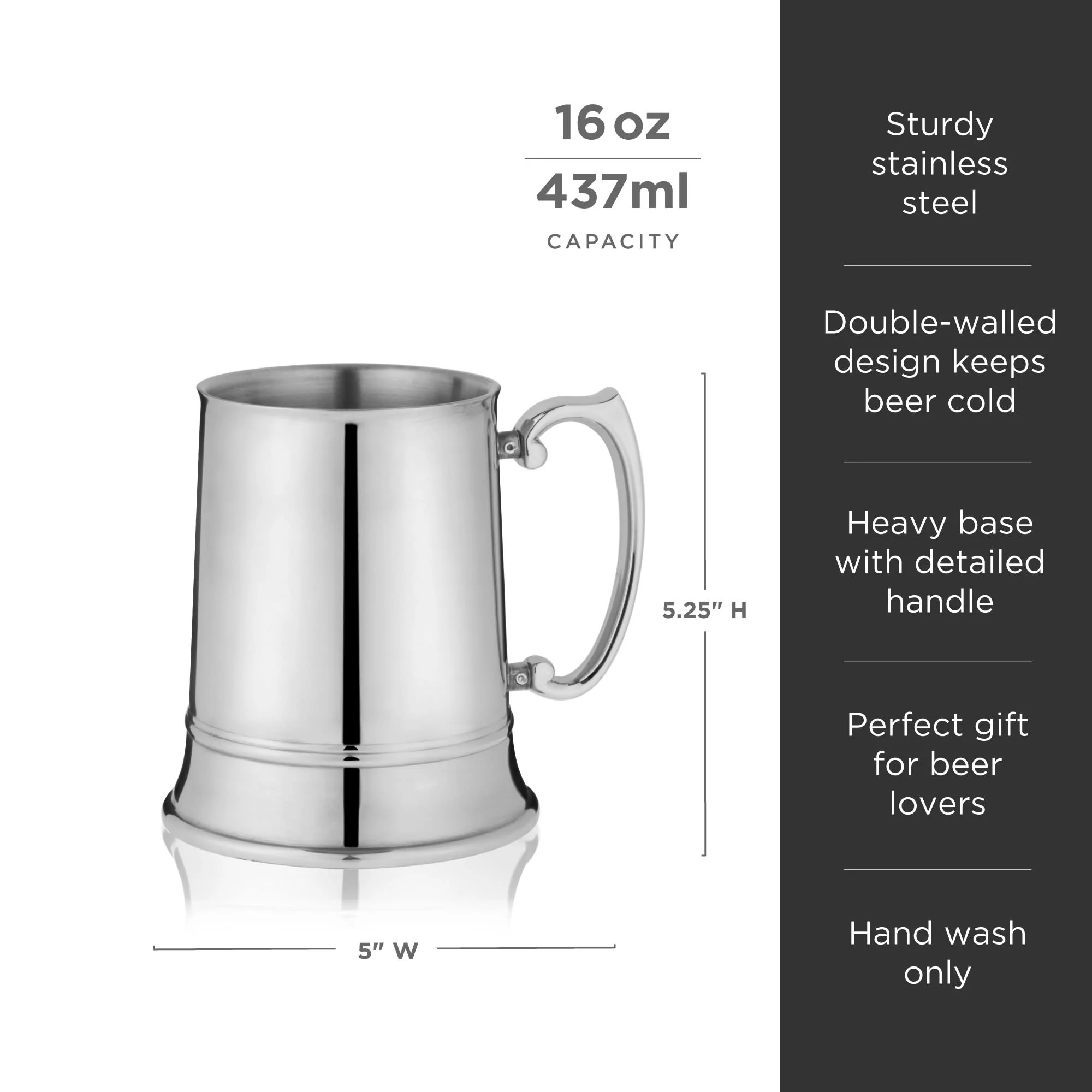 Stainless Steel Beer Stein - Image 5