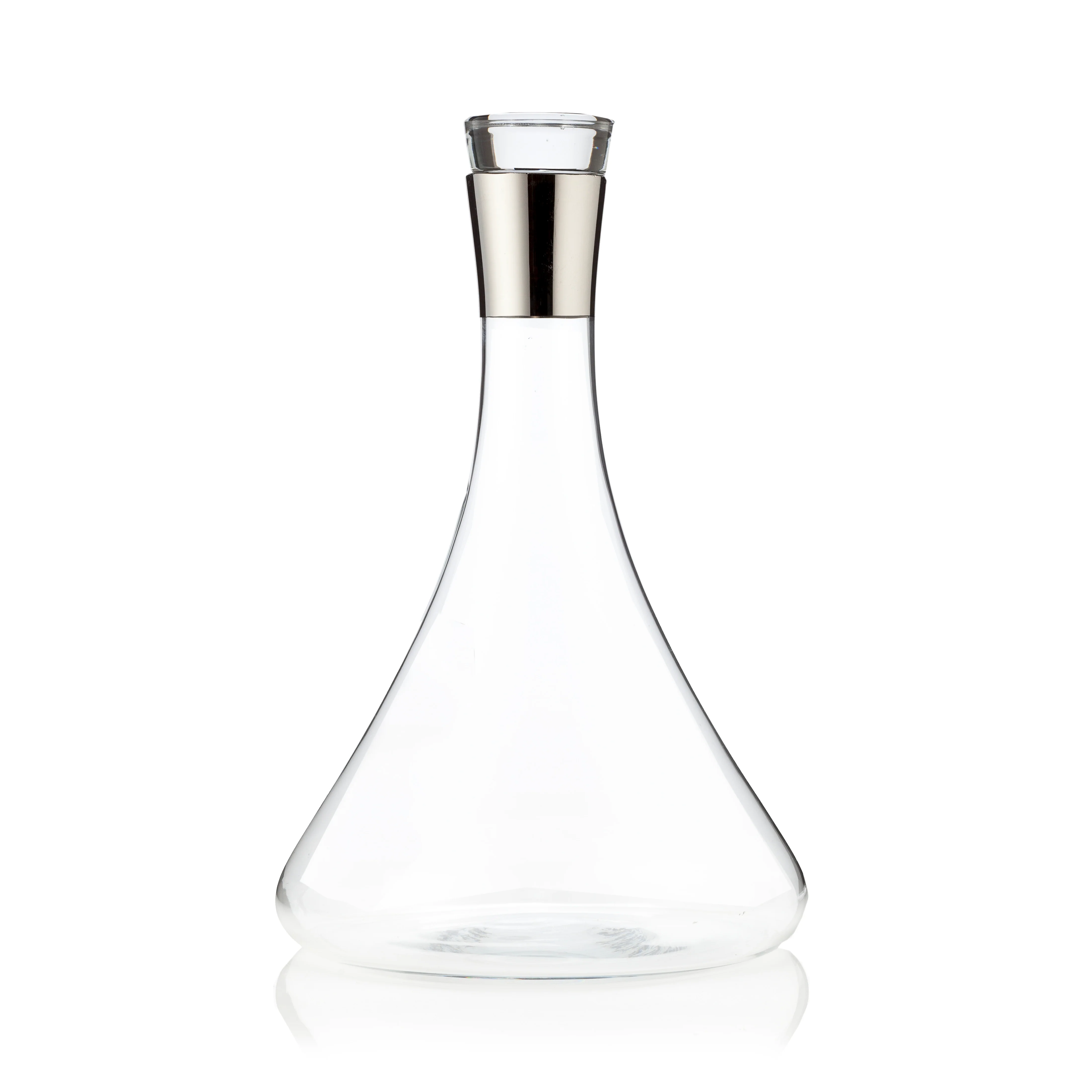 Irving Chrome-Rimmed Crystal Decanter - Image 4