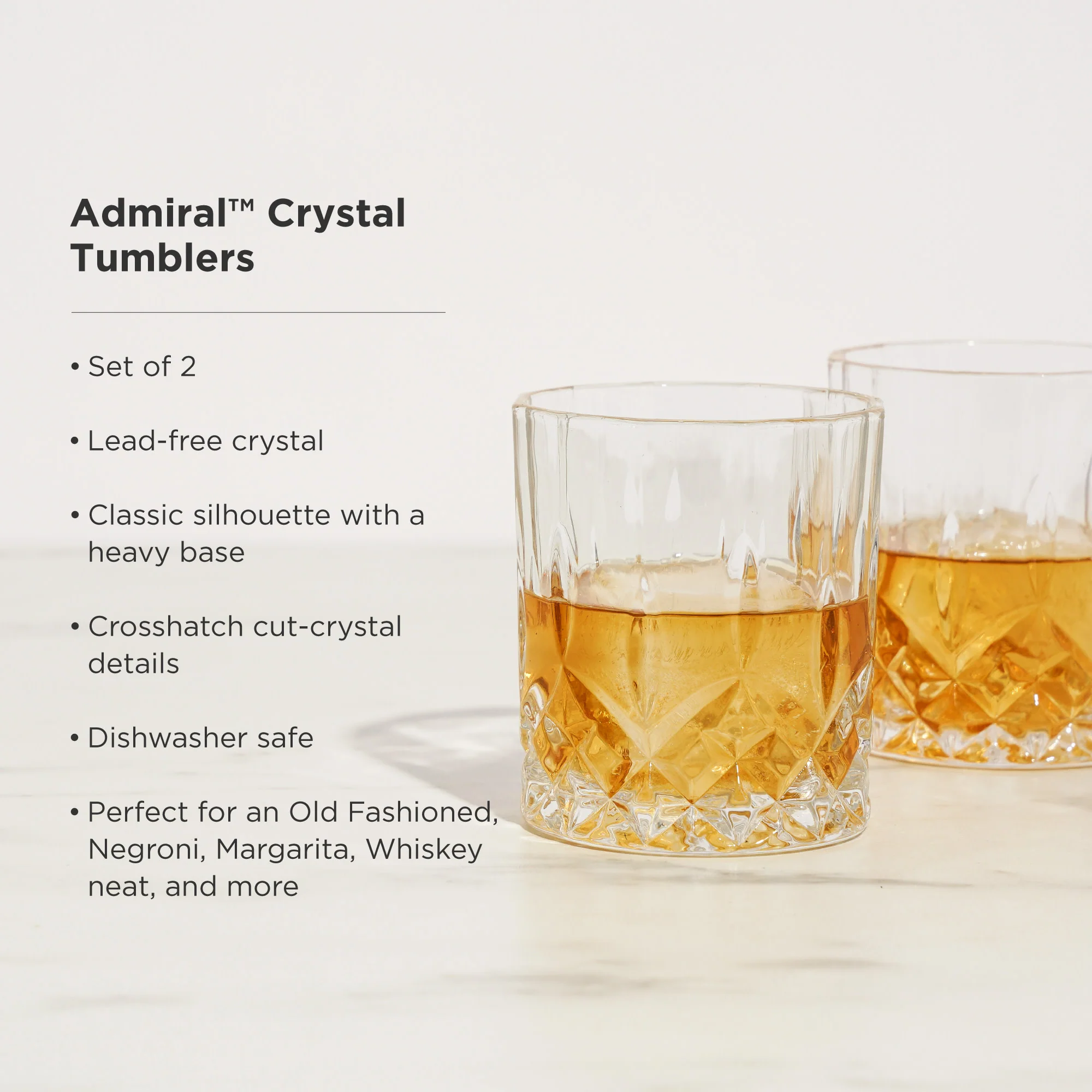 Admiral Crystal Tumblers Set of 2 - Image 5