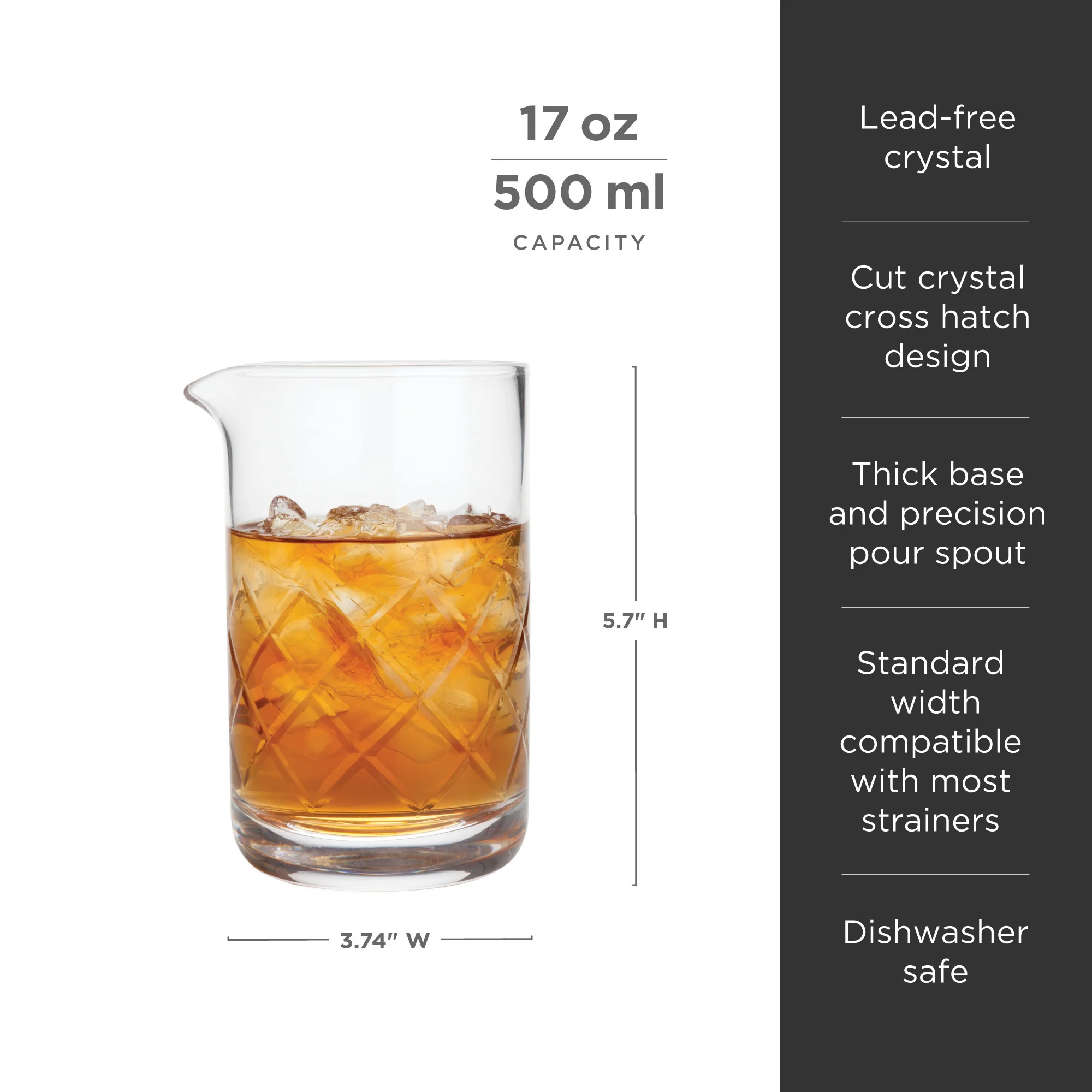 Professional Crystal Mixing Glass - Image 6