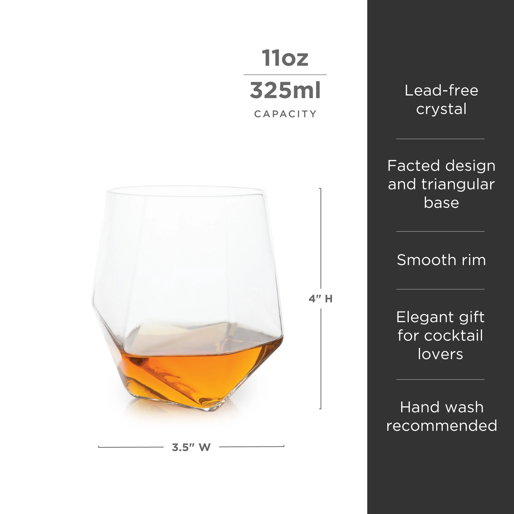 Seneca Faceted Crystal Tumblers Set of 2 - Image 6