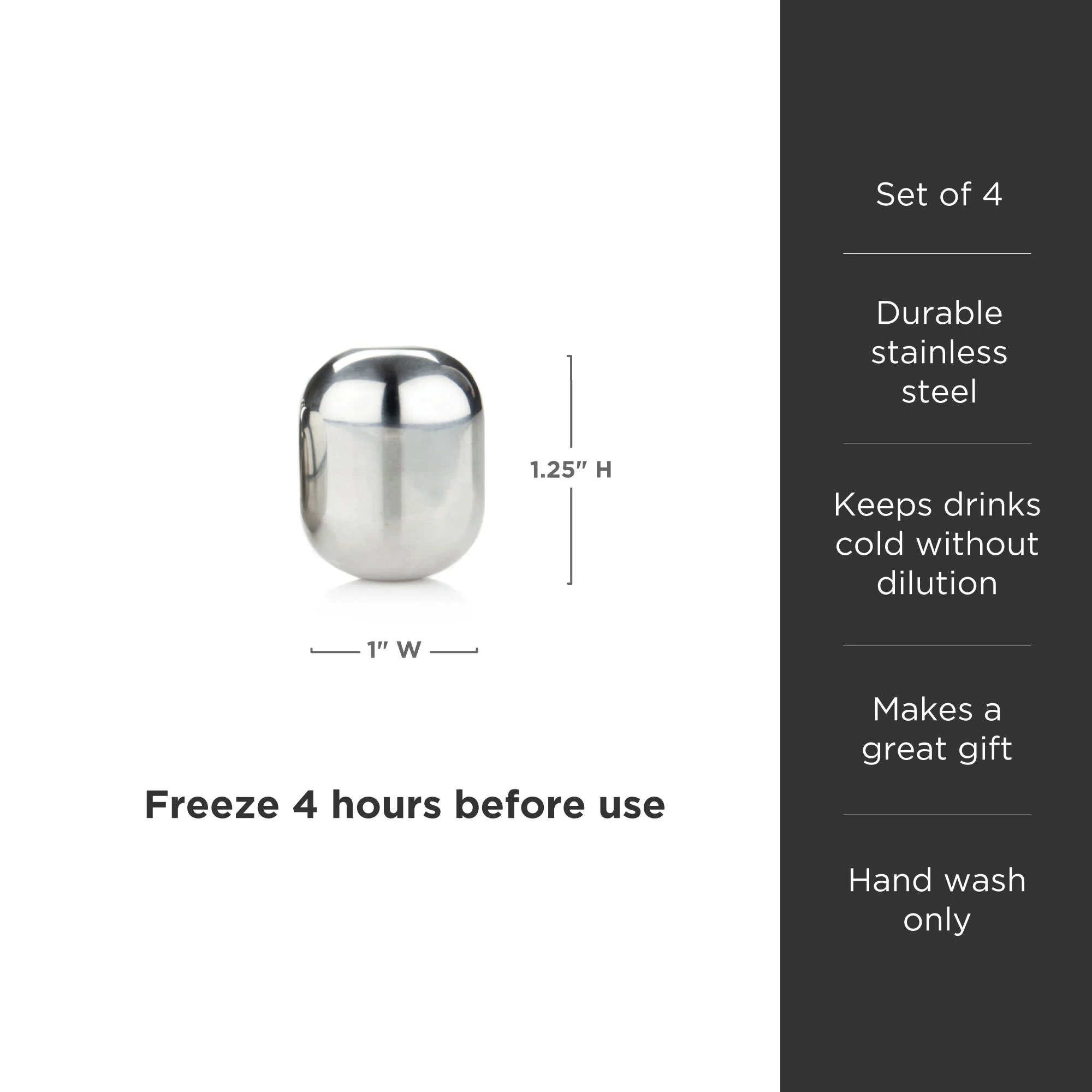 Glacier Rocks Stainless Steel Wine Globes Set of 4 - Image 5