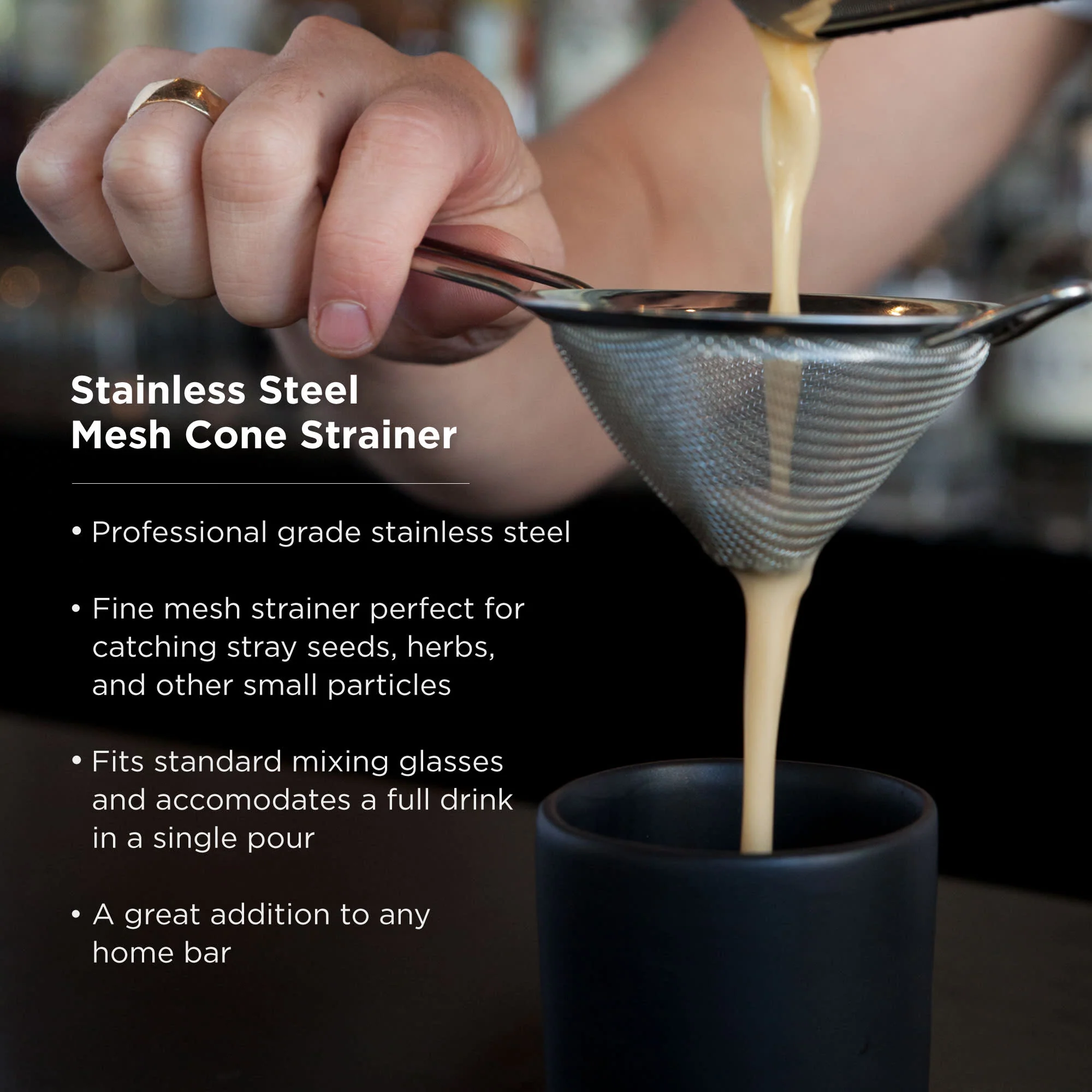 Stainless Steel Mesh Cone Strainer - Image 4