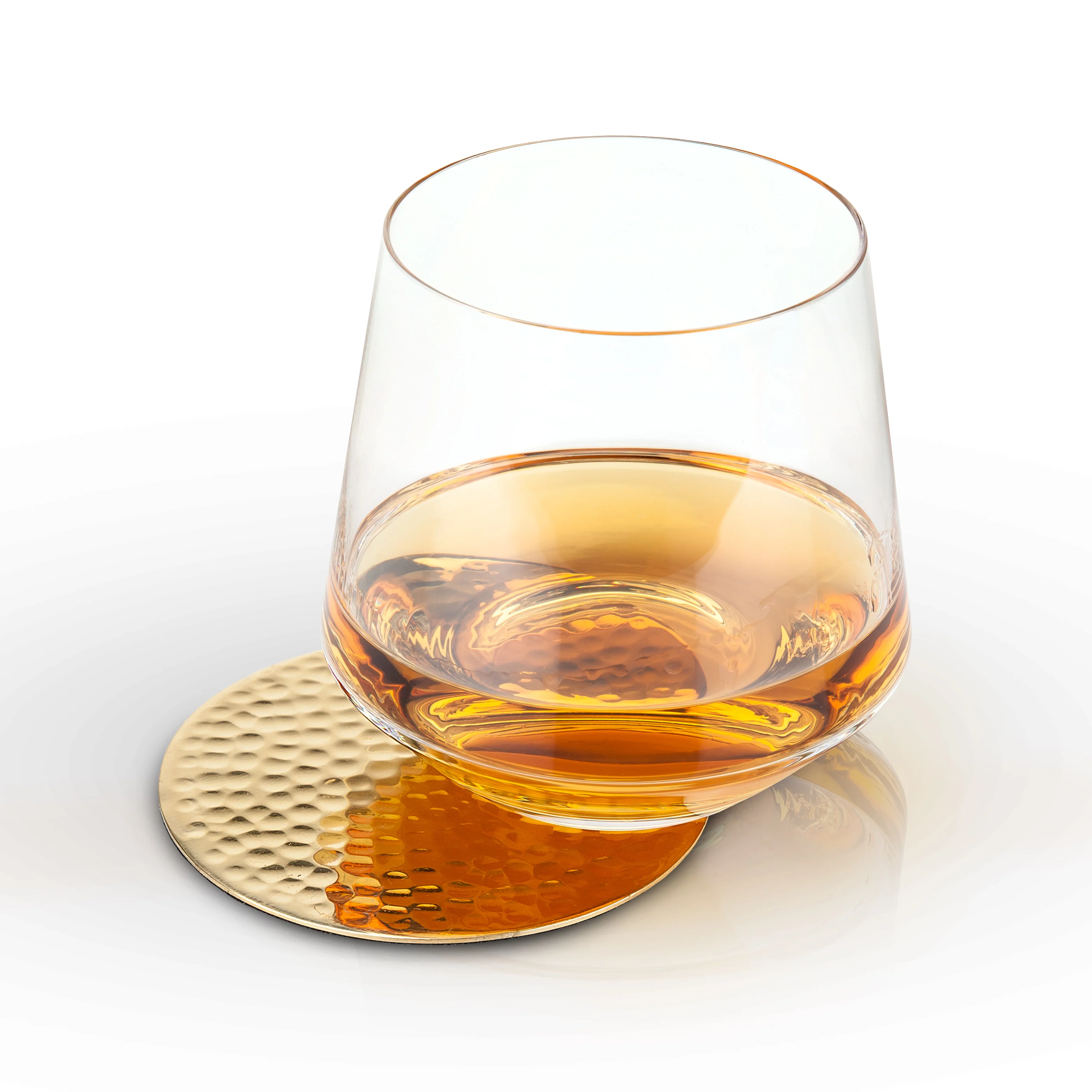 Hammered Brass Coasters Set of 4 - Image 4