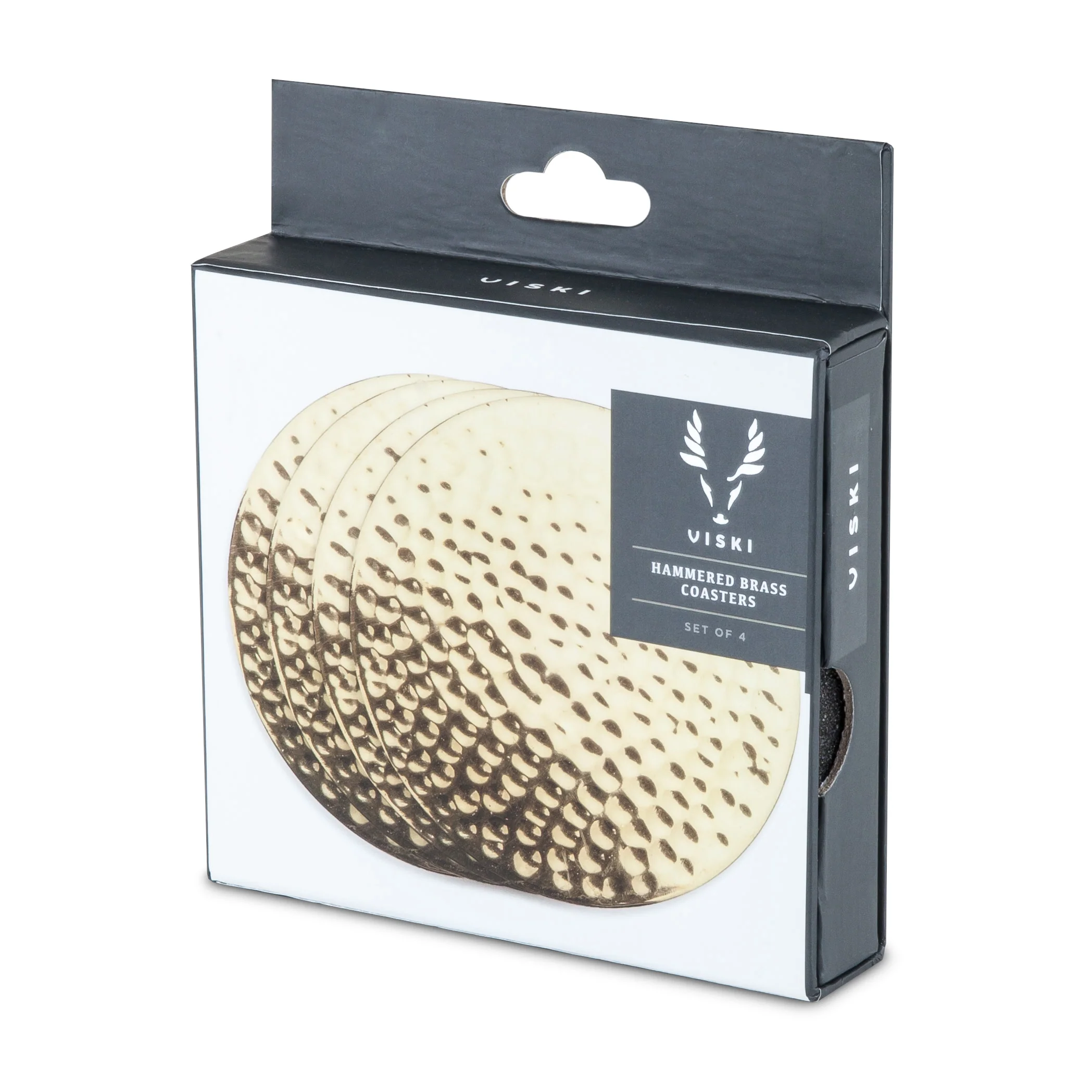 Hammered Brass Coasters Set of 4 - Image 7