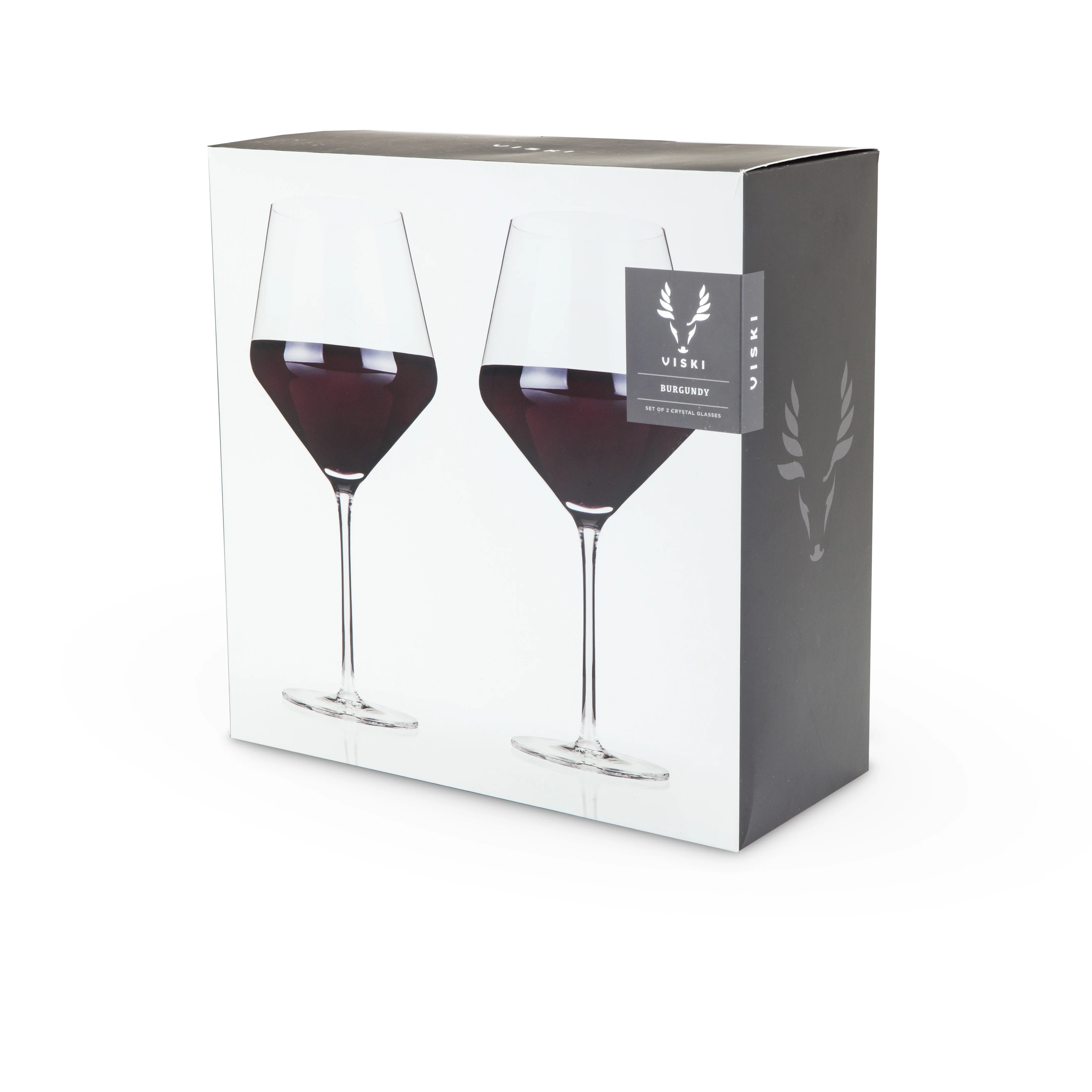 Raye Angled Crystal Burgundy Glasses Set of 2 - Image 8