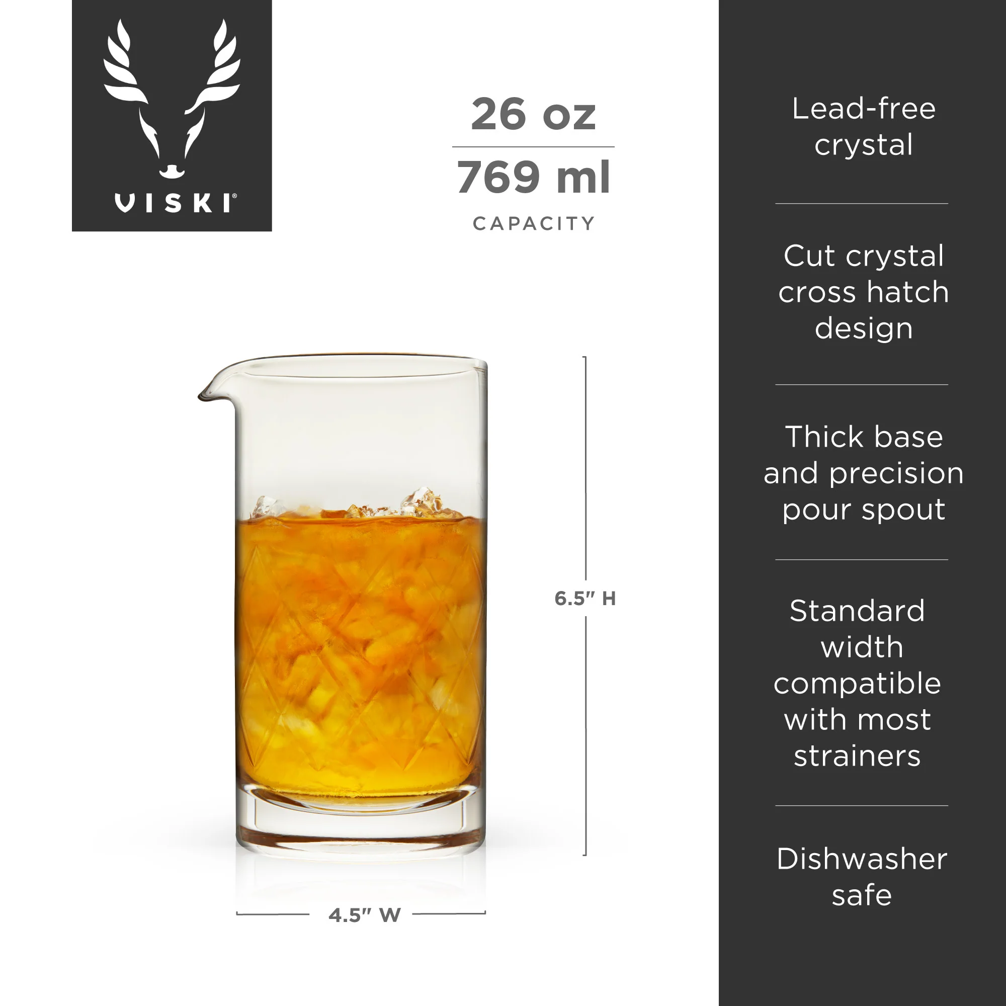 Professional Extra Large Crystal Mixing Glass - Image 5