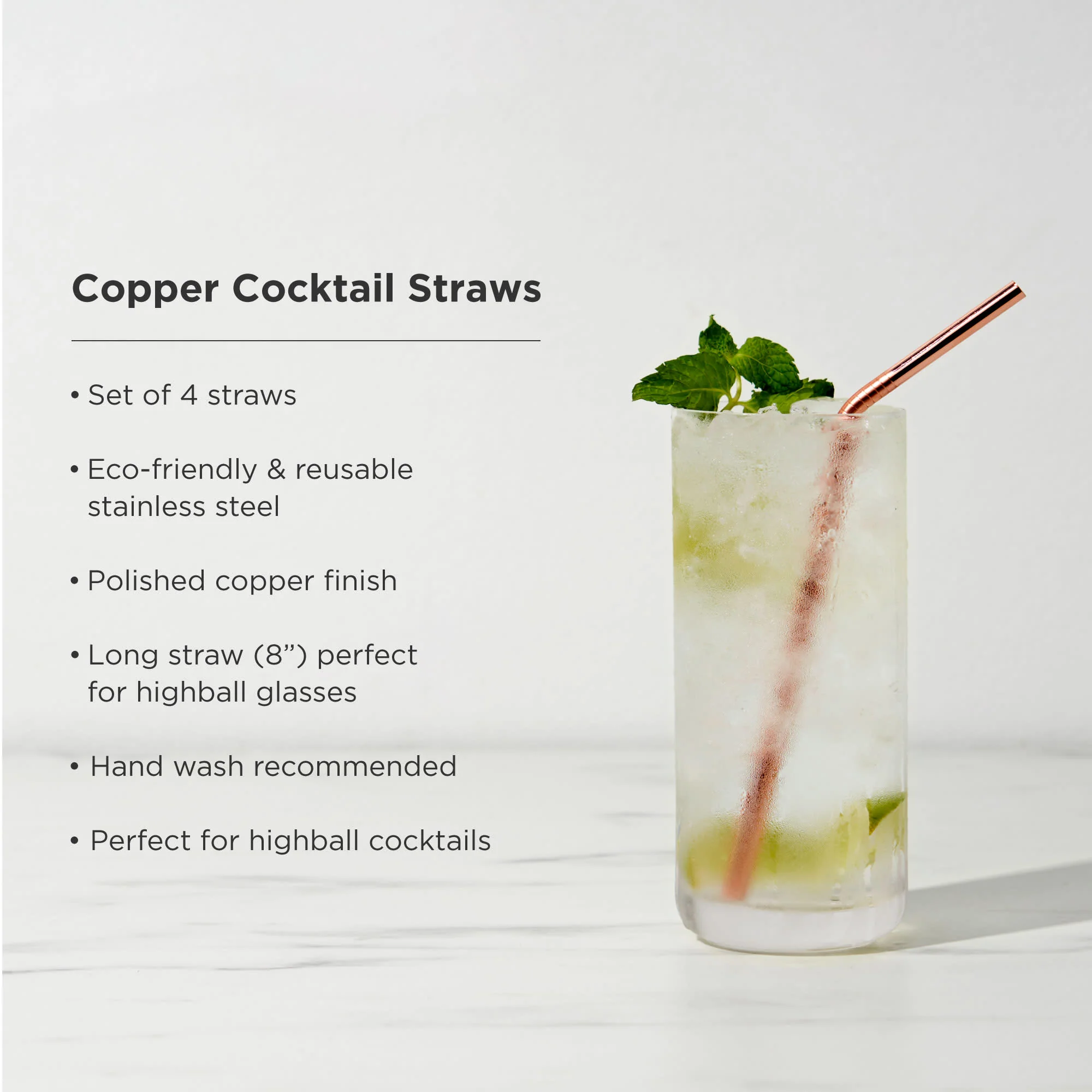 Summit Cocktail Straws Set of 4 - Image 4