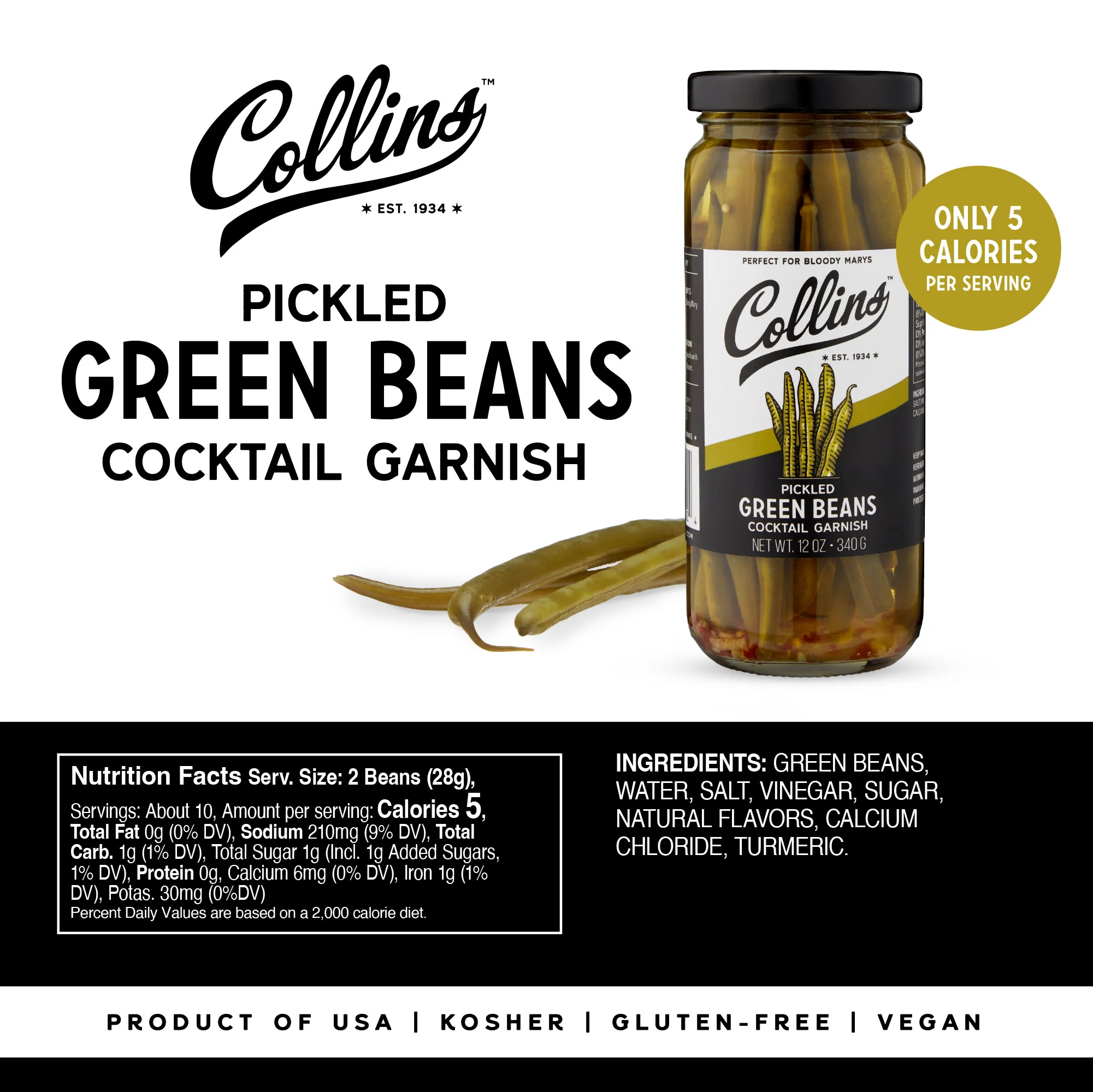 Gourmet Pickled Green Beans, 12 oz - Image 4