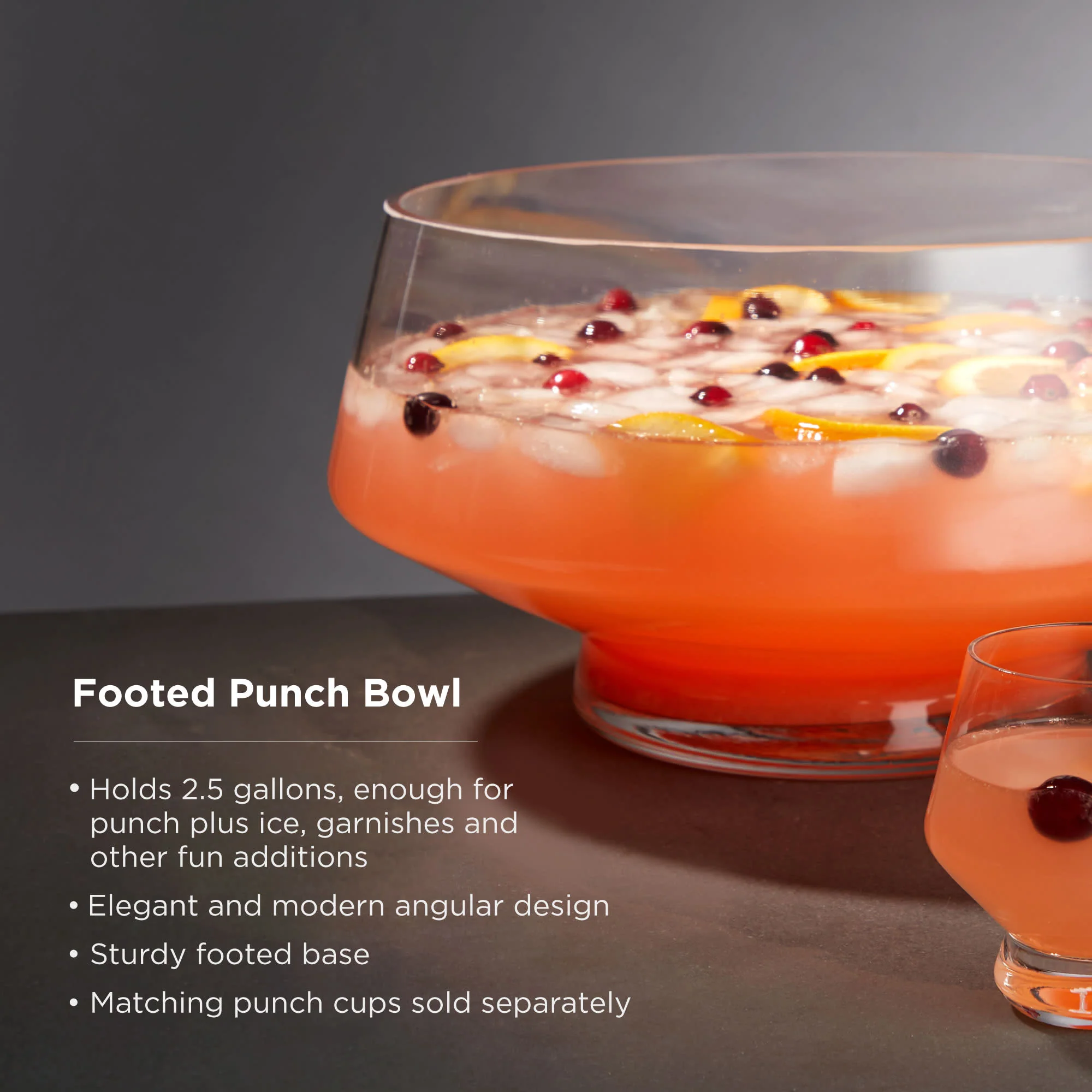 Raye Heavy Base Punch Bowl - Image 5