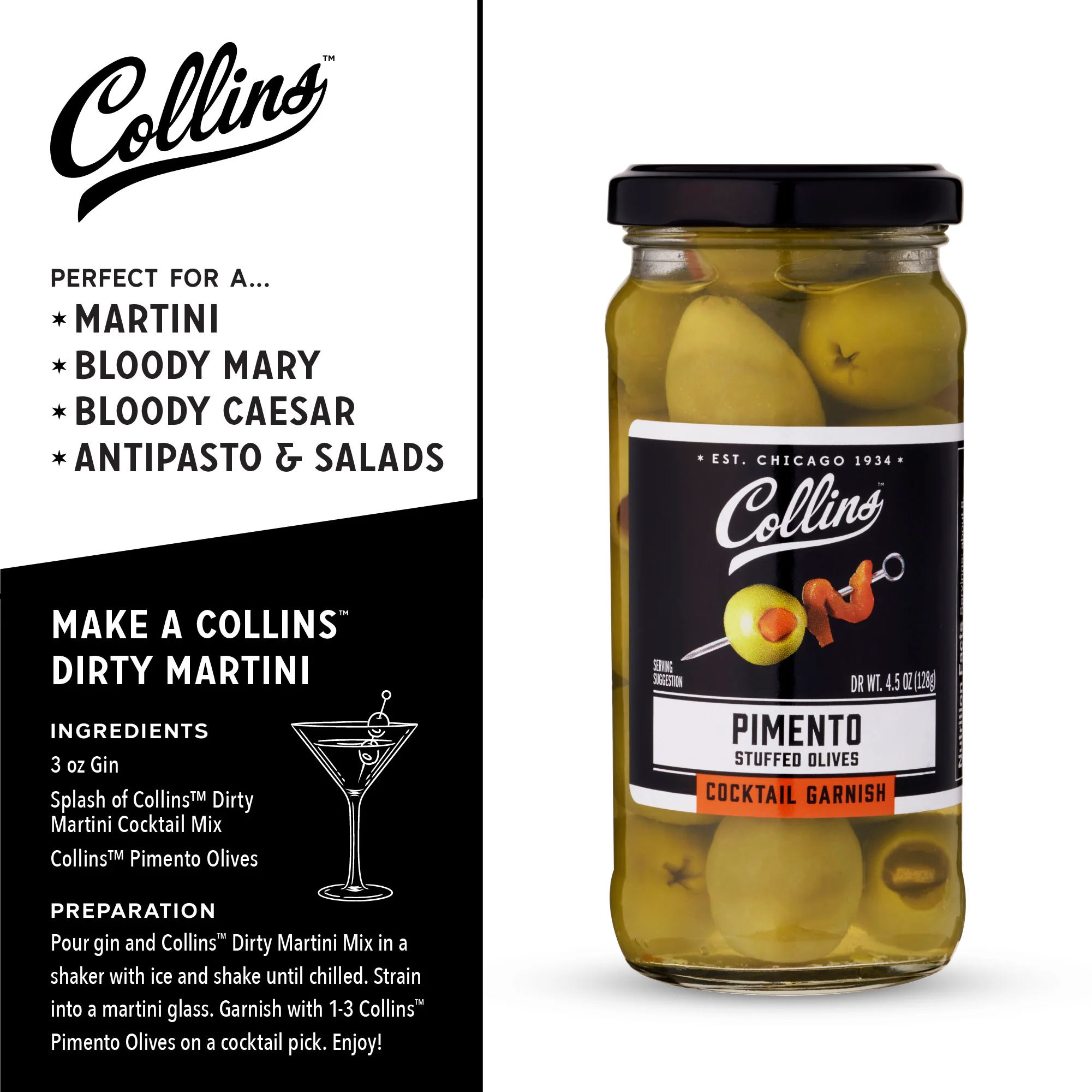 Gourmet Martini Pimento Olives 4.5 oz - Image 4