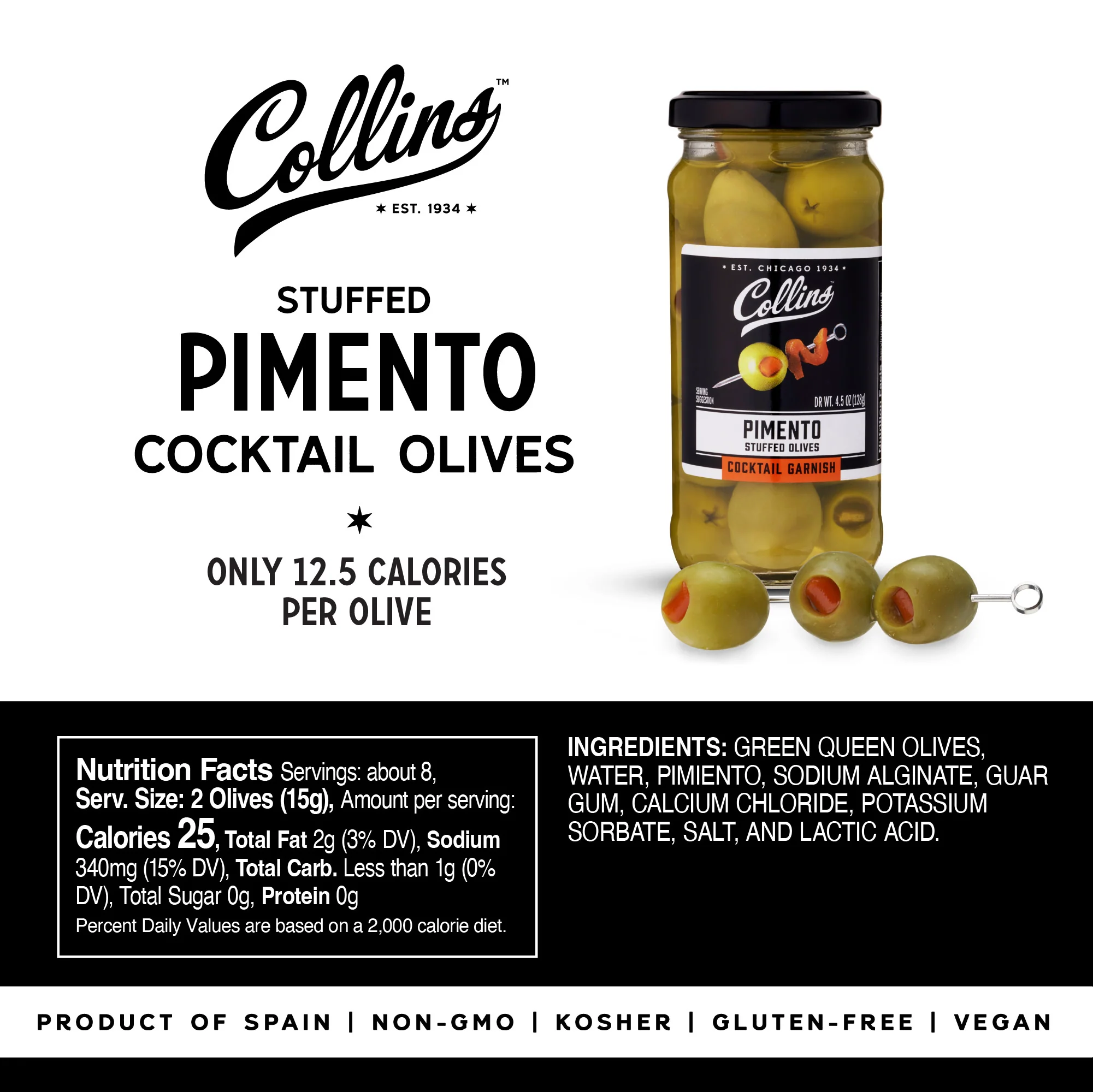 Gourmet Martini Pimento Olives 4.5 oz - Image 5