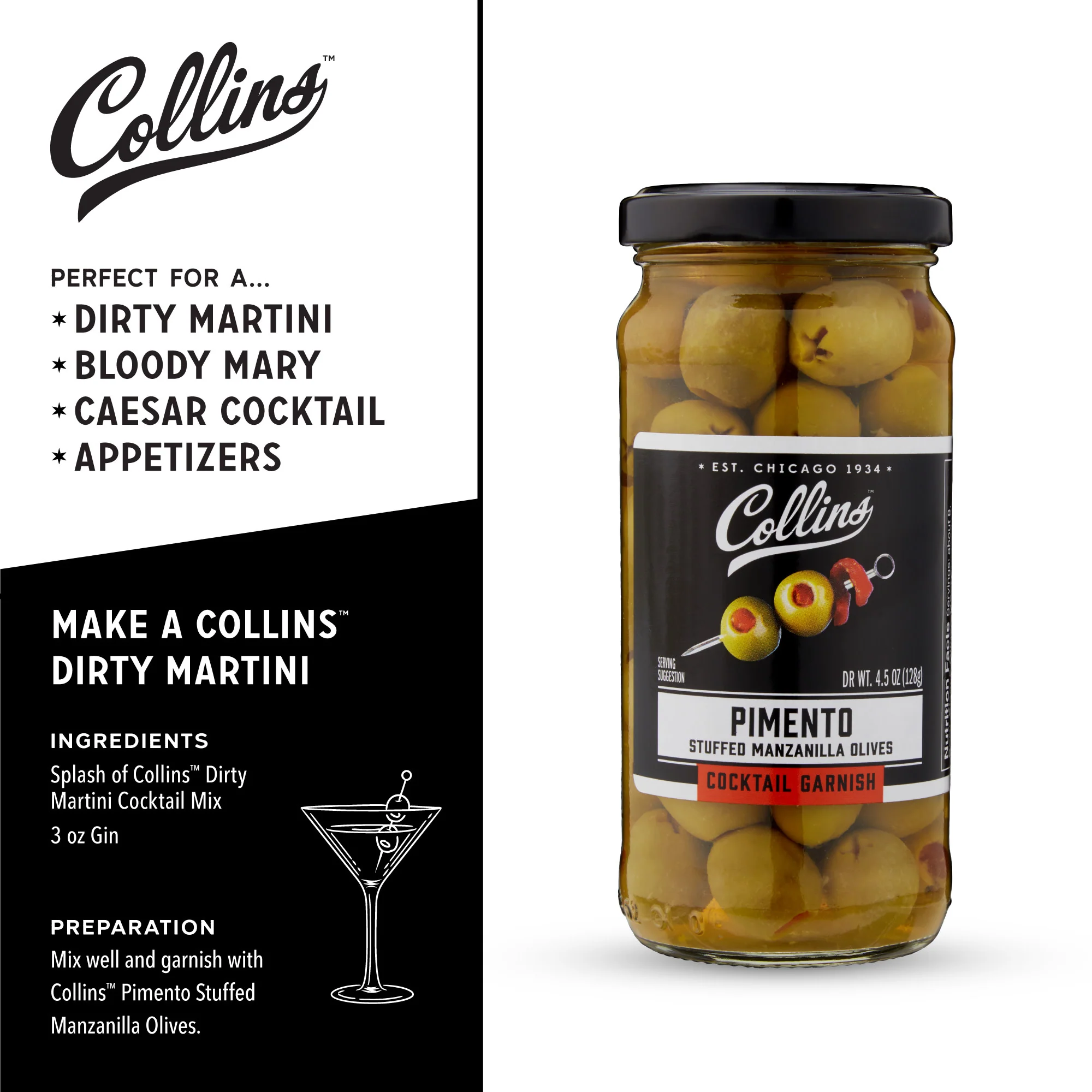 Manzanilla Martini Pimento Olives 5 oz - Image 4